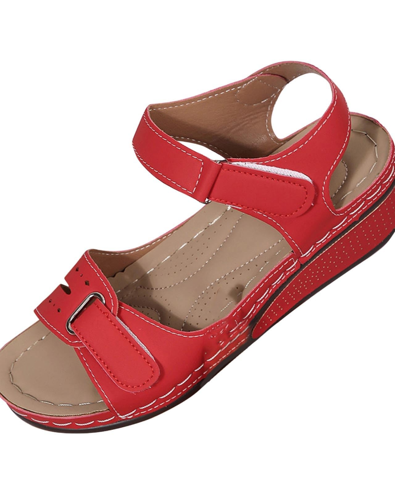 Olivia Women's Platform Sandals – Cut-Out Open Toe Sandals with Arch Support