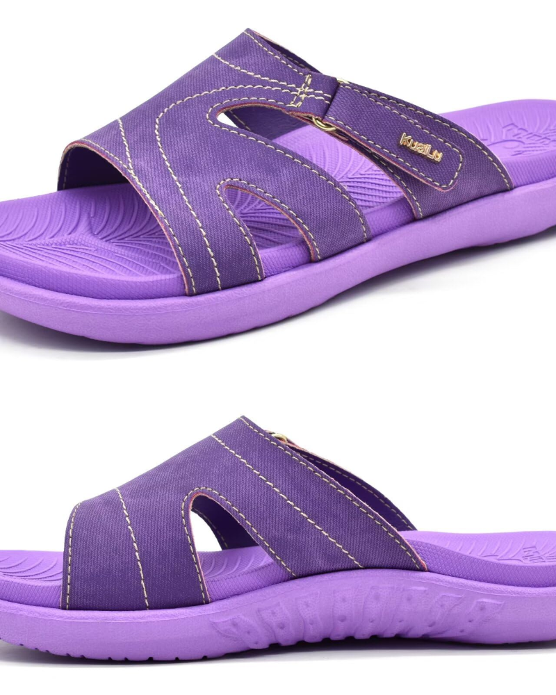 Olivia Women's Comfort Sandals – Adjustable Slide Sandals with Cushioned Footbed