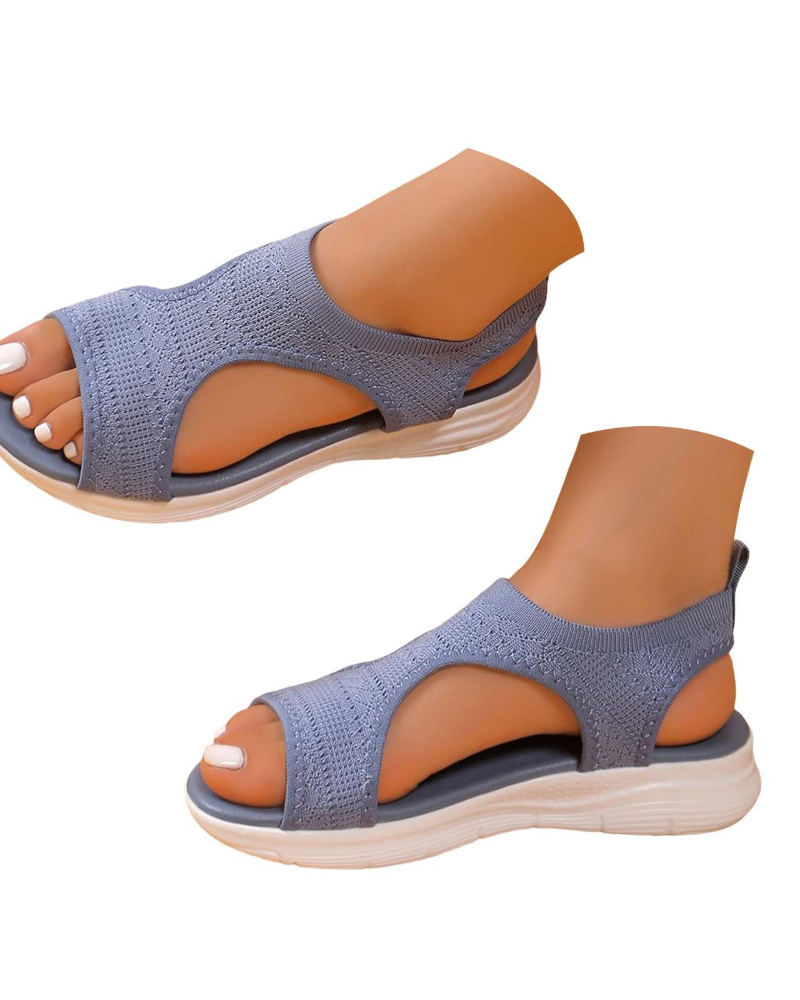 Emma Women's Knit Sandals – Breathable Open Toe Sandals with Flexible Soft Sole