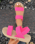 Clara Women's Platform Sandals – Knit Slip-On Wedge Sandals for Summer Wear