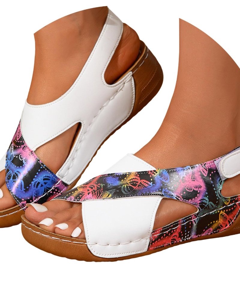 Sophia Women's Platform Sandals – Wedge Slingback Sandals for Summer Travel