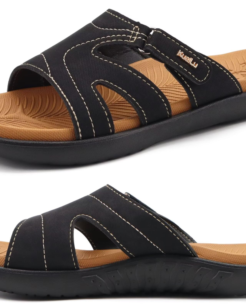 Olivia Women's Comfort Sandals – Adjustable Slide Sandals with Cushioned Footbed