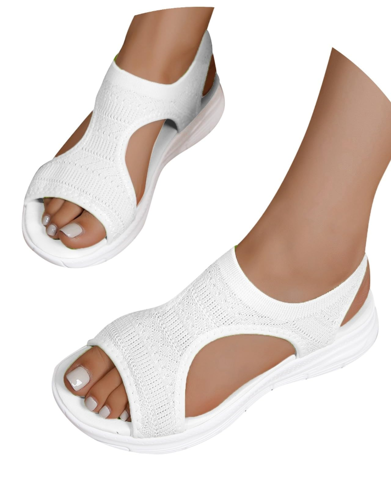 Emma Women's Knit Sandals – Breathable Open Toe Sandals with Flexible Soft Sole
