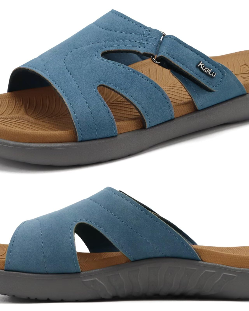 Olivia Women's Comfort Sandals – Adjustable Slide Sandals with Cushioned Footbed