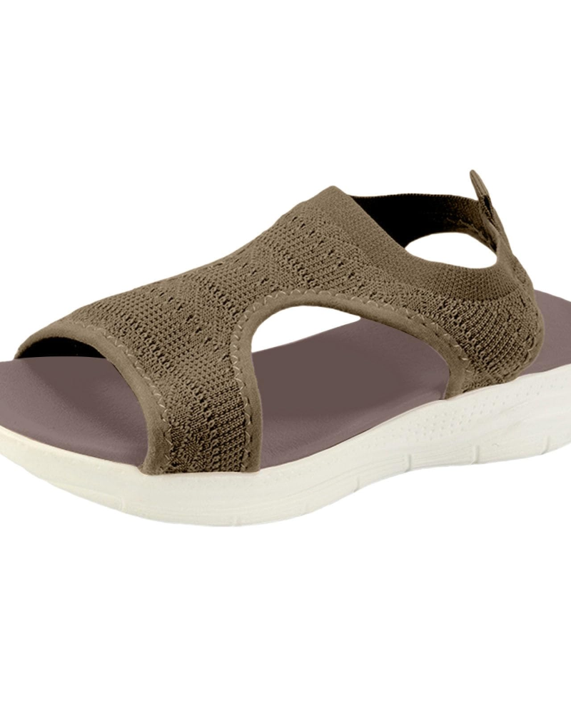 Emma Women's Knit Sandals – Breathable Open Toe Sandals with Flexible Soft Sole