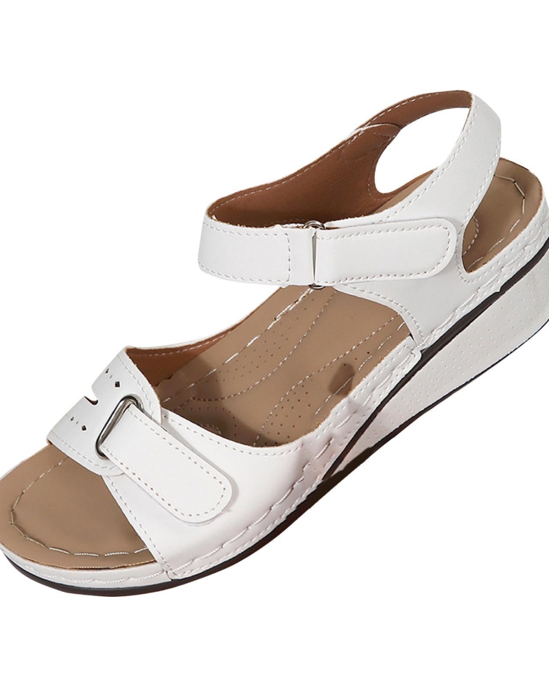 Olivia Women's Platform Sandals – Cut-Out Open Toe Sandals with Arch Support