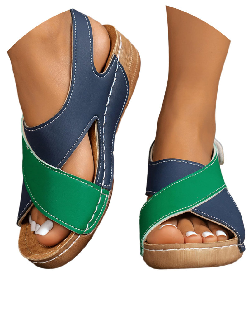 Sophia Women's Platform Sandals – Wedge Slingback Sandals for Summer Travel