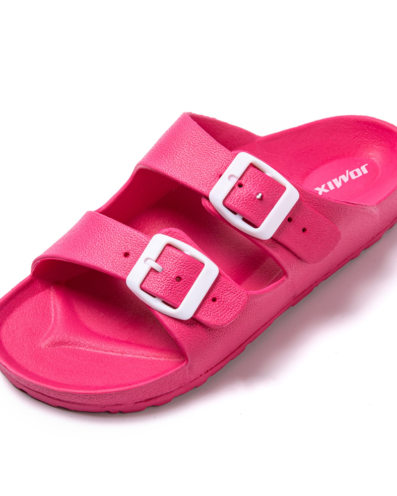 Naomi Women's EVA Flip Flops – Adjustable Wedge Slides with Non-Slip Rubber Sole