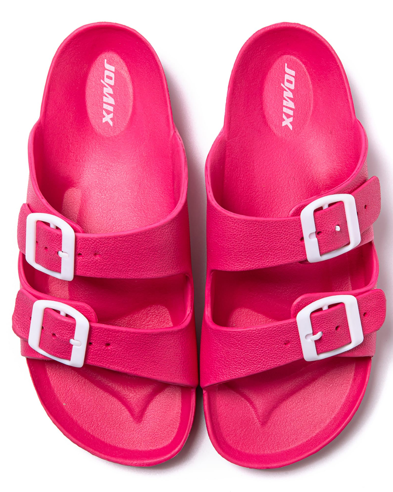 Naomi Women's EVA Flip Flops – Adjustable Wedge Slides with Non-Slip Rubber Sole