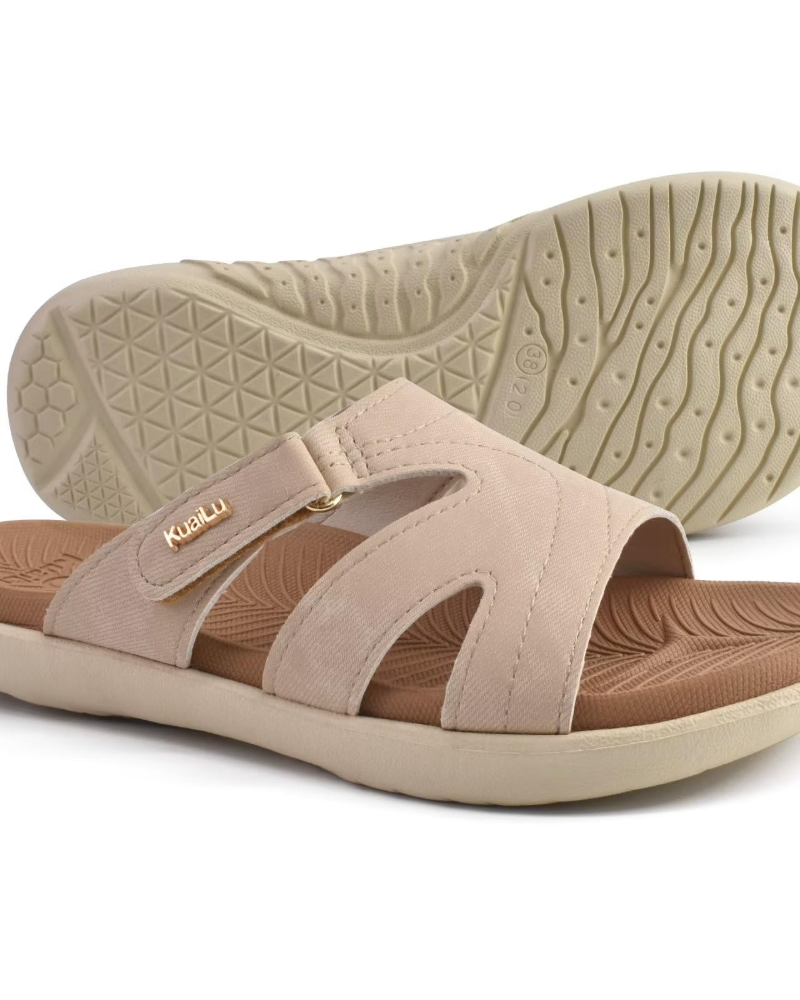 Olivia Women's Comfort Sandals – Adjustable Slide Sandals with Cushioned Footbed
