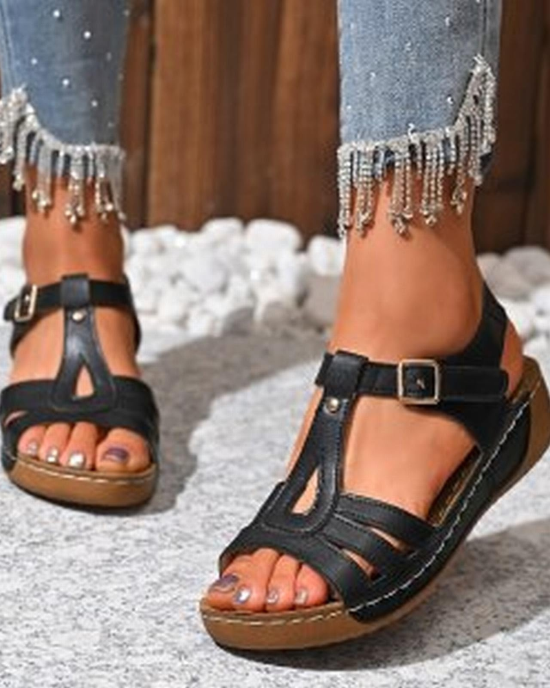 Megan Women's Platform Sports Sandals – Adjustable Hiking Sandals with Cushioned Footbed