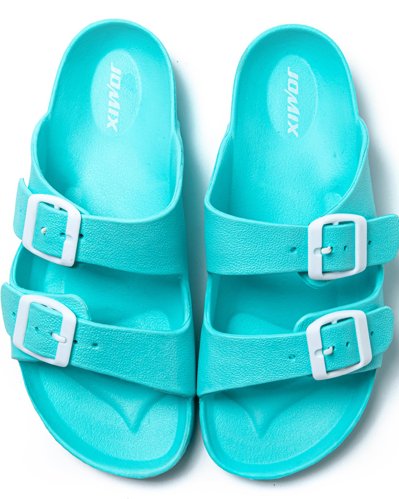 Naomi Women's EVA Flip Flops – Adjustable Wedge Slides with Non-Slip Rubber Sole