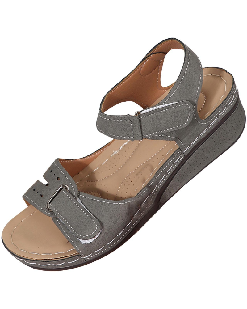 Olivia Women's Platform Sandals – Cut-Out Open Toe Sandals with Arch Support