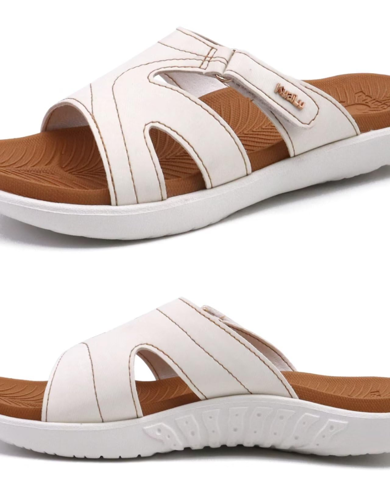 Olivia Women's Comfort Sandals – Adjustable Slide Sandals with Cushioned Footbed