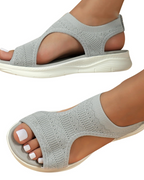 Emma Women's Knit Sandals – Breathable Open Toe Sandals with Flexible Soft Sole