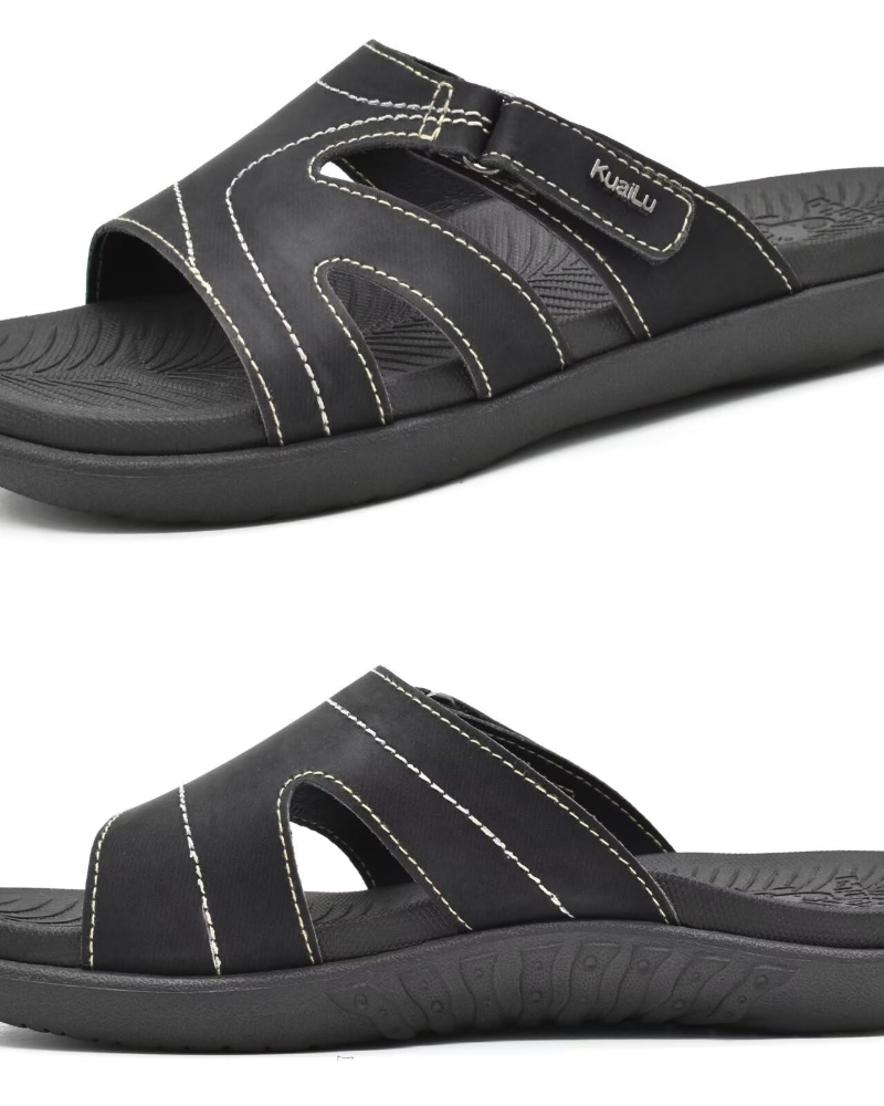 Olivia Women's Comfort Sandals – Adjustable Slide Sandals with Cushioned Footbed