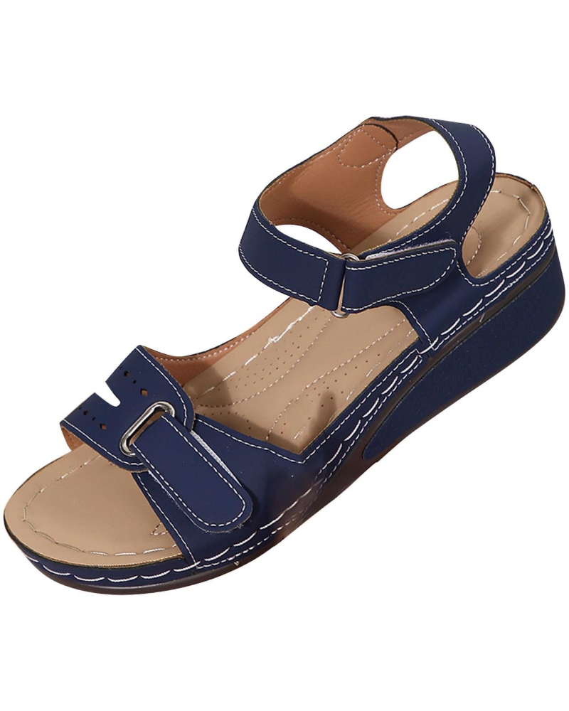 Olivia Women's Platform Sandals – Cut-Out Open Toe Sandals with Arch Support