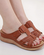 Ruby Women's Wedge Mules – Open Toe Platform Sandals with Non-Slip Sole