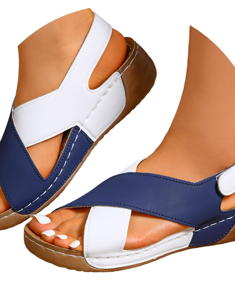 Sophia Women's Platform Sandals – Wedge Slingback Sandals for Summer Travel