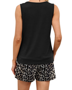 Chloe Women's Lounge Set – Square Neck Tank and Shorts with Pockets for Summer