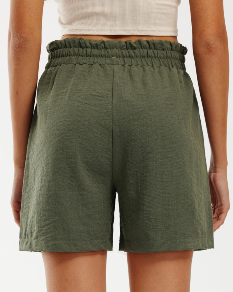 Mia Women’s Linen Shorts – High Waist Relaxed Fit Summer Shorts with Pockets