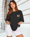 Mia Women's Oversized Graphic T-Shirt – Crew Neck Loose Fit Tee for Streetwear
