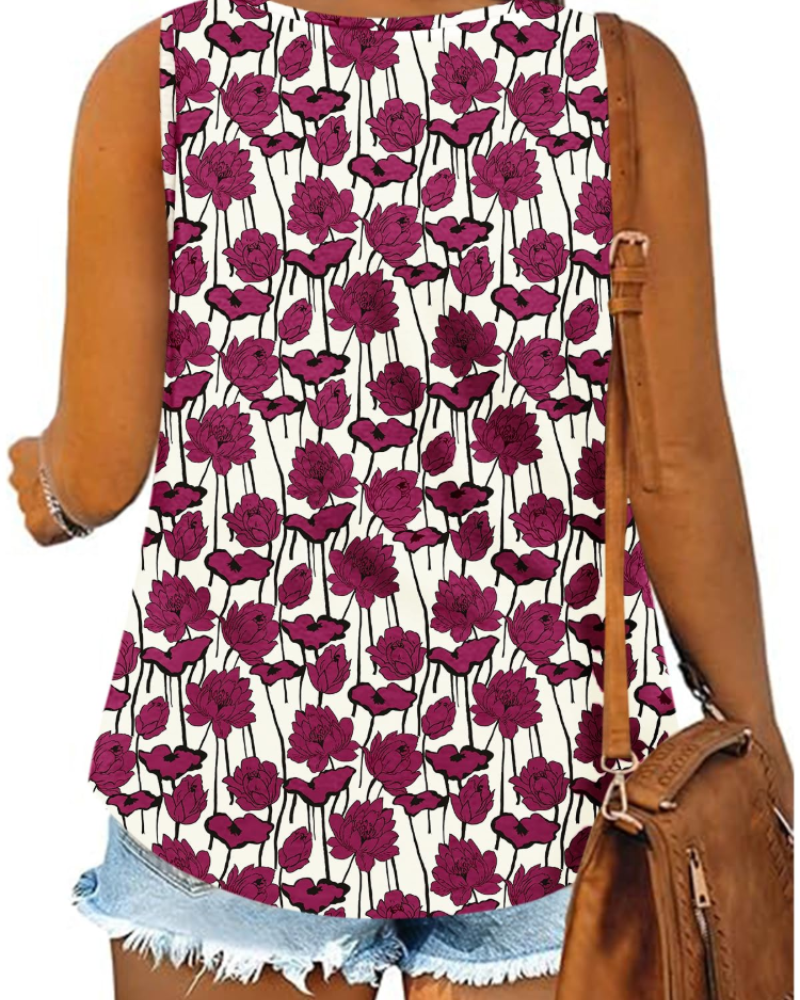 Harper Women's Plus Size Tank Top – Scoop Neck High-Low Sleeveless Top for Summer