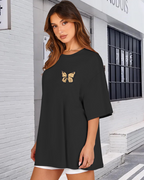 Mia Women's Oversized Graphic T-Shirt – Crew Neck Loose Fit Tee for Streetwear