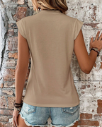 Chloe Women’s Sleeveless Tank Top – Crew Neck Relaxed Fit Casual Basic Summer Top
