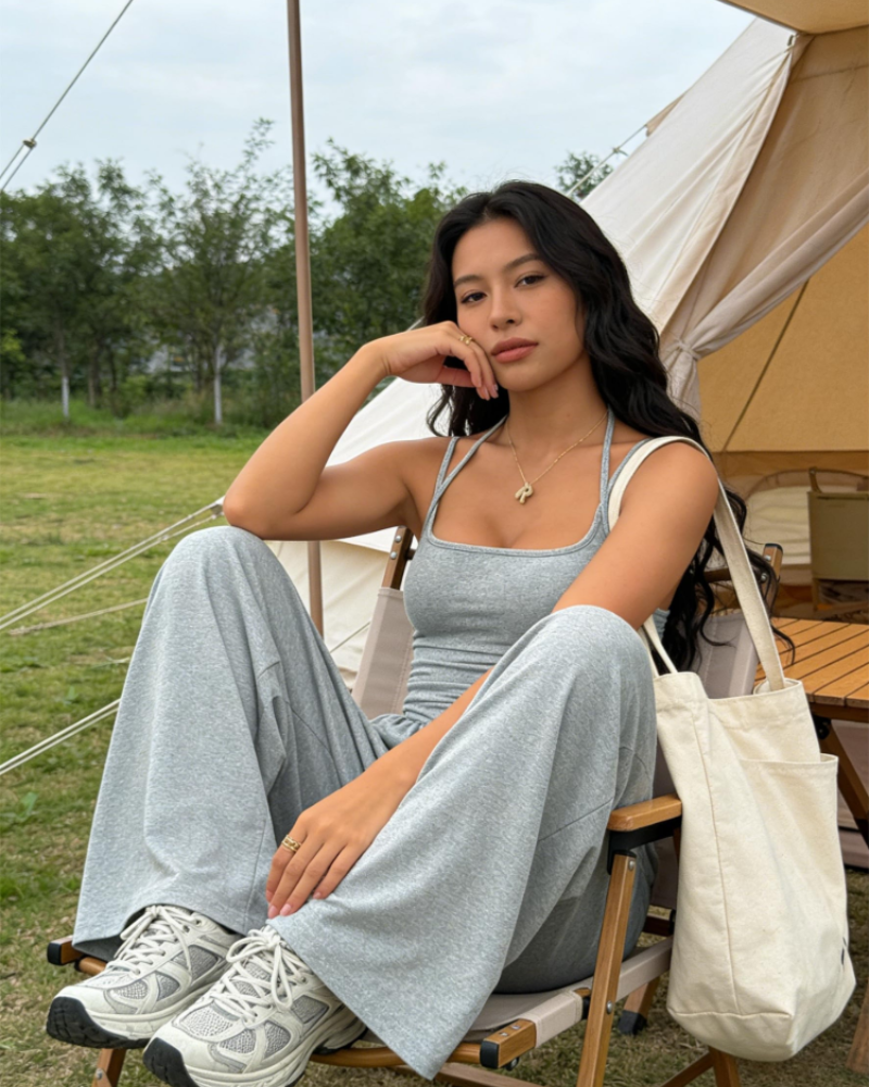 Scarlett Women’s Wide Leg Jumpsuit – Sleeveless Elastic Waist Summer One-Piece