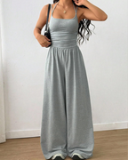 Scarlett Women’s Wide Leg Jumpsuit – Sleeveless Elastic Waist Summer One-Piece