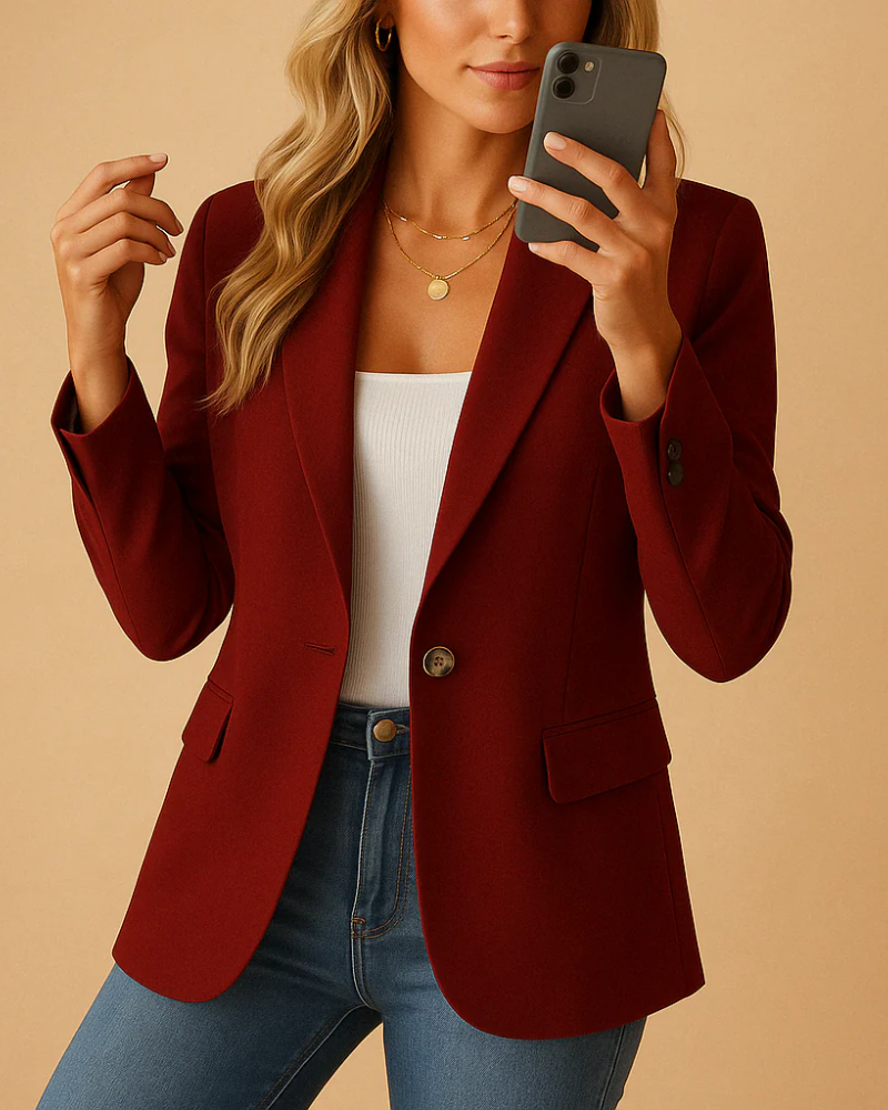 Ruth Women's Tailored Blazer – Stretch Fit for Work, Formal & Casual Outfits
