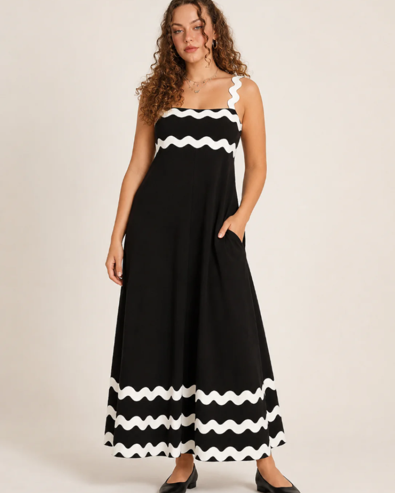 Savannah Women's Maxi Dress – Adjustable Strap Summer Vacation Dress