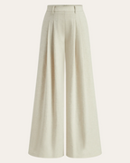 Vanessa Women’s Wide Leg Pants – Mid Waist Trousers with Hidden Zipper