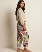 Daisy Women's Floral Pants – Loose Fit Boho Trousers with Elastic Waist & Pockets