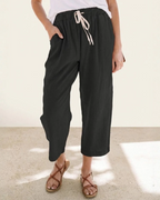 Avery Women's Slim Fit Pants – Drawstring Waist Casual Summer Trousers