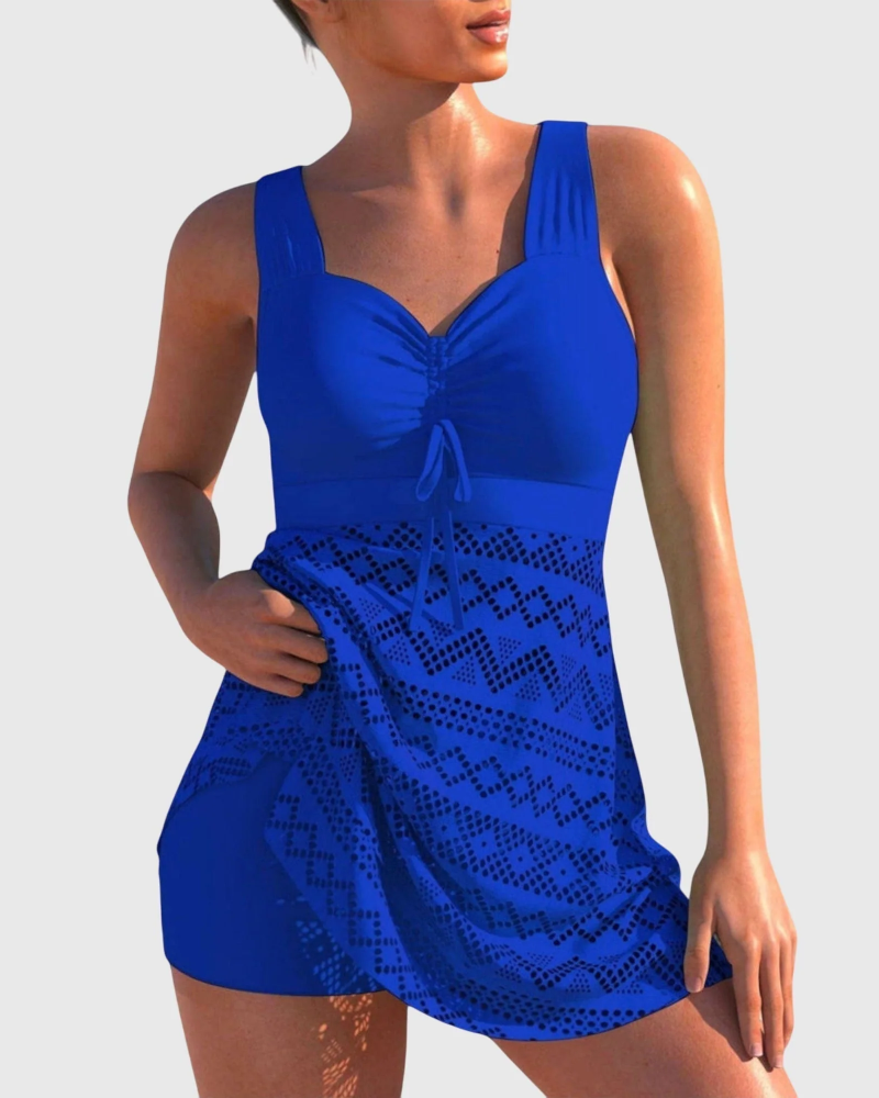 Brielle Women’s Modest Bikini Set – Supportive Textured Swimwear