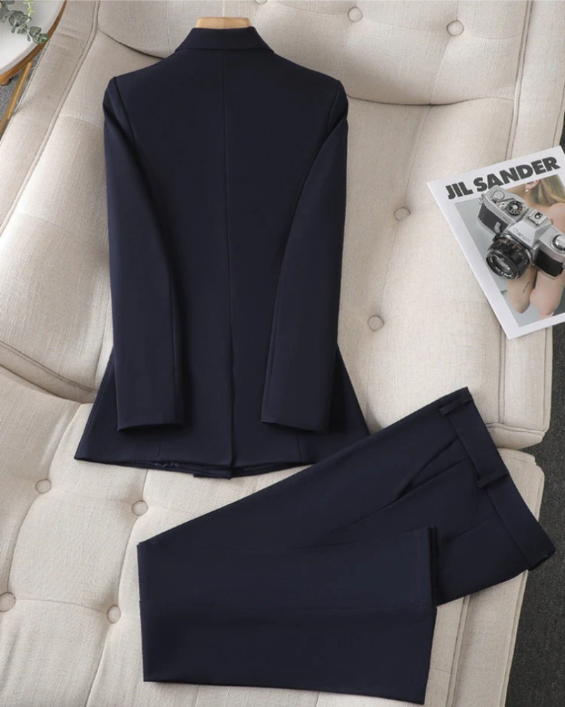 Danielle Women's Blazer & Pants Set – Tailored 2-Piece Suit for Work & City Wear