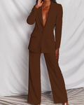 Alessandra Women's Blazer & Pants Set – Elegant Business Suit with Tailored Fit