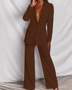 Alessandra Women's Blazer & Pants Set – Elegant Business Suit with Tailored Fit
