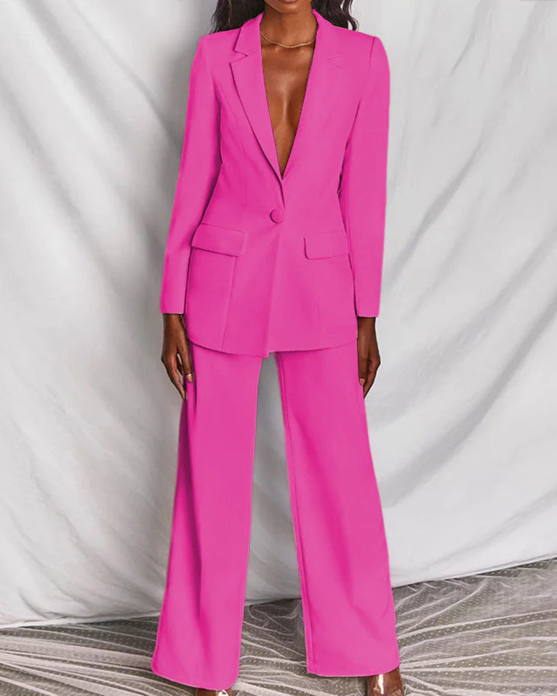 Alessandra Women's Blazer & Pants Set – Elegant Business Suit with Tailored Fit