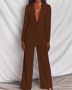 Alessandra Women's Blazer & Pants Set – Elegant Business Suit with Tailored Fit
