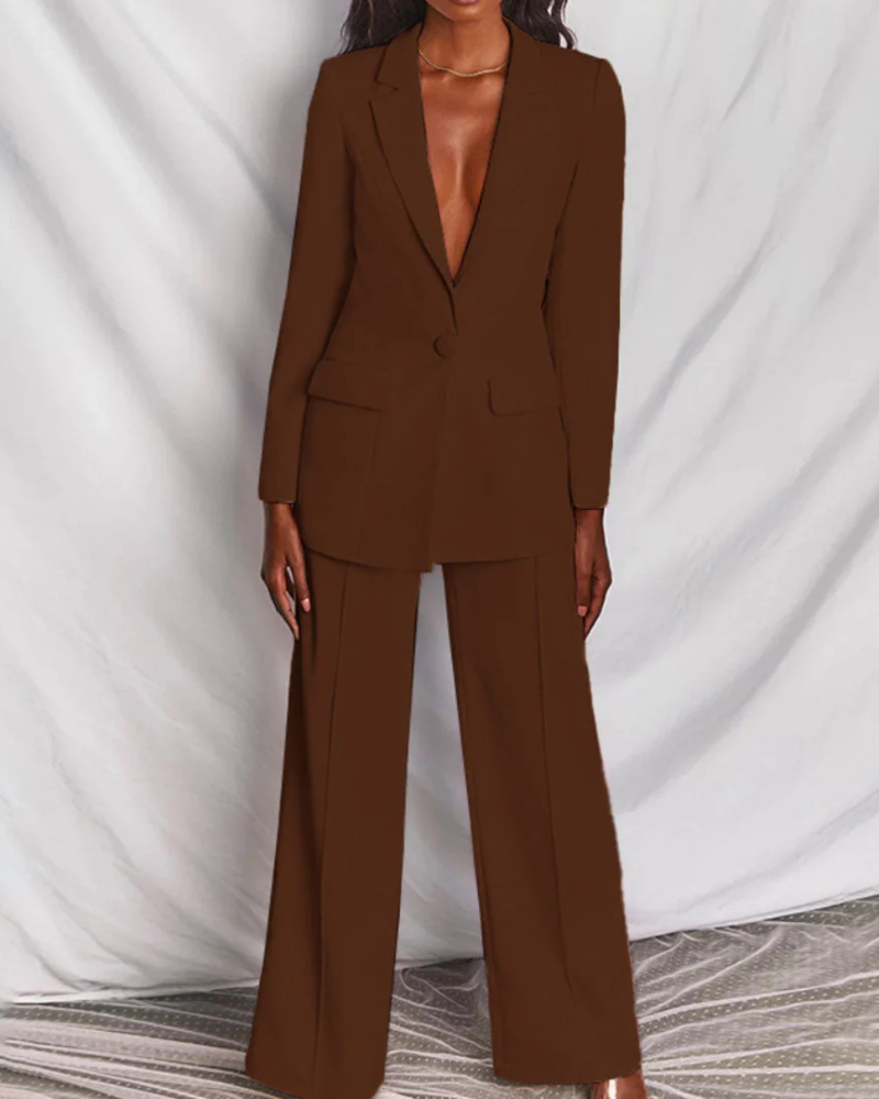 Alessandra Women's Blazer & Pants Set – Elegant Business Suit with Tailored Fit