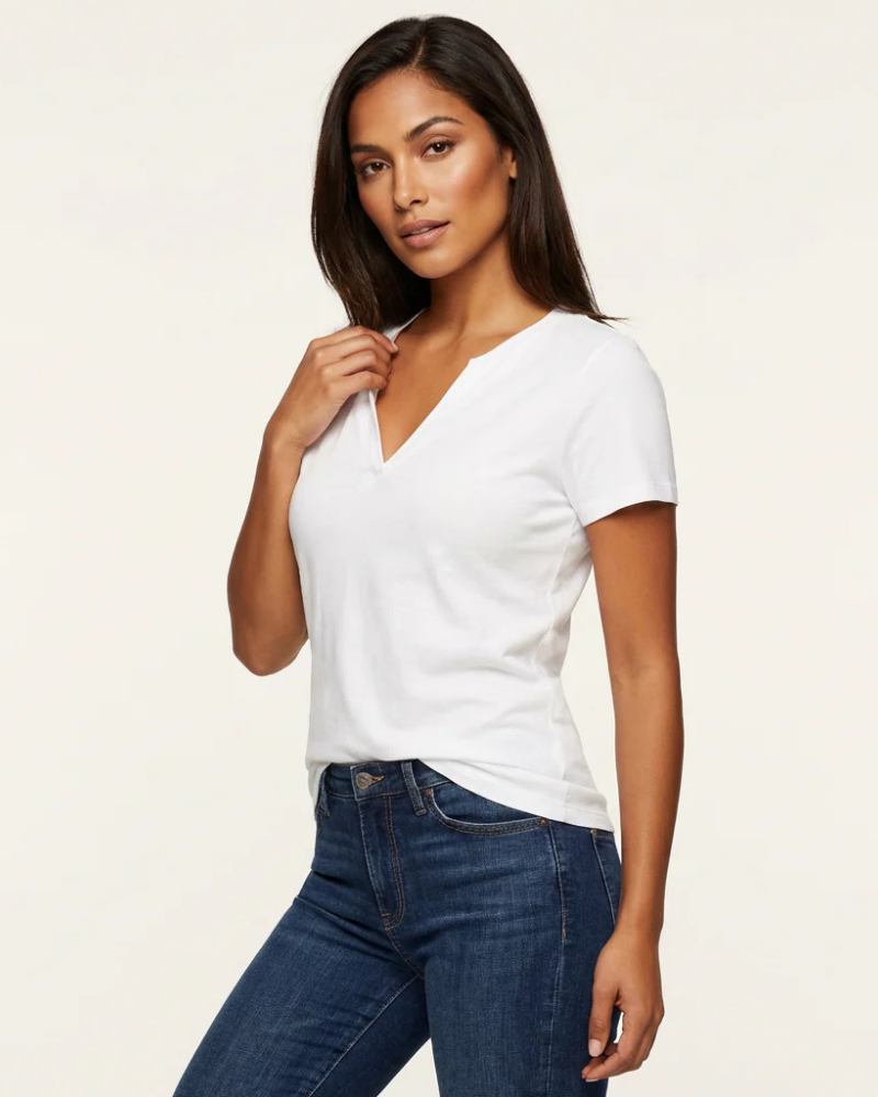 Morgan Women's V-Neck T-Shirt – Soft Breathable Short Sleeve Everyday Basic