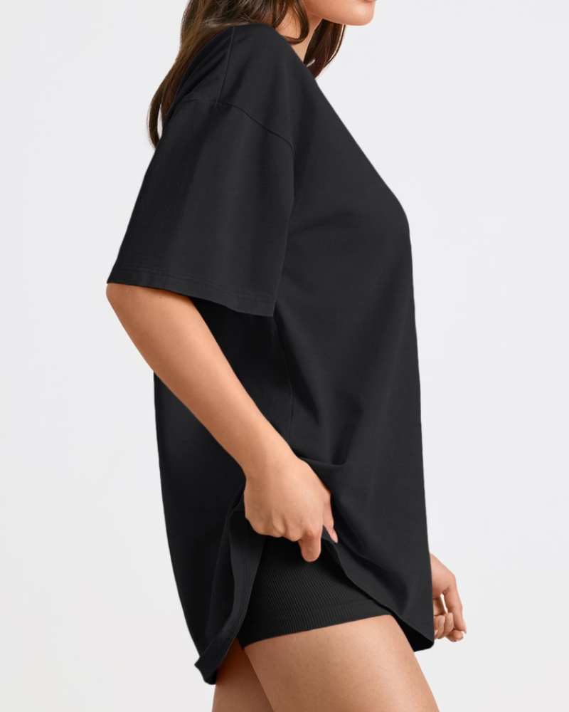 Harper Women’s Oversized T-Shirt – Loose Fit Stretch Cotton Casual Summer Tee