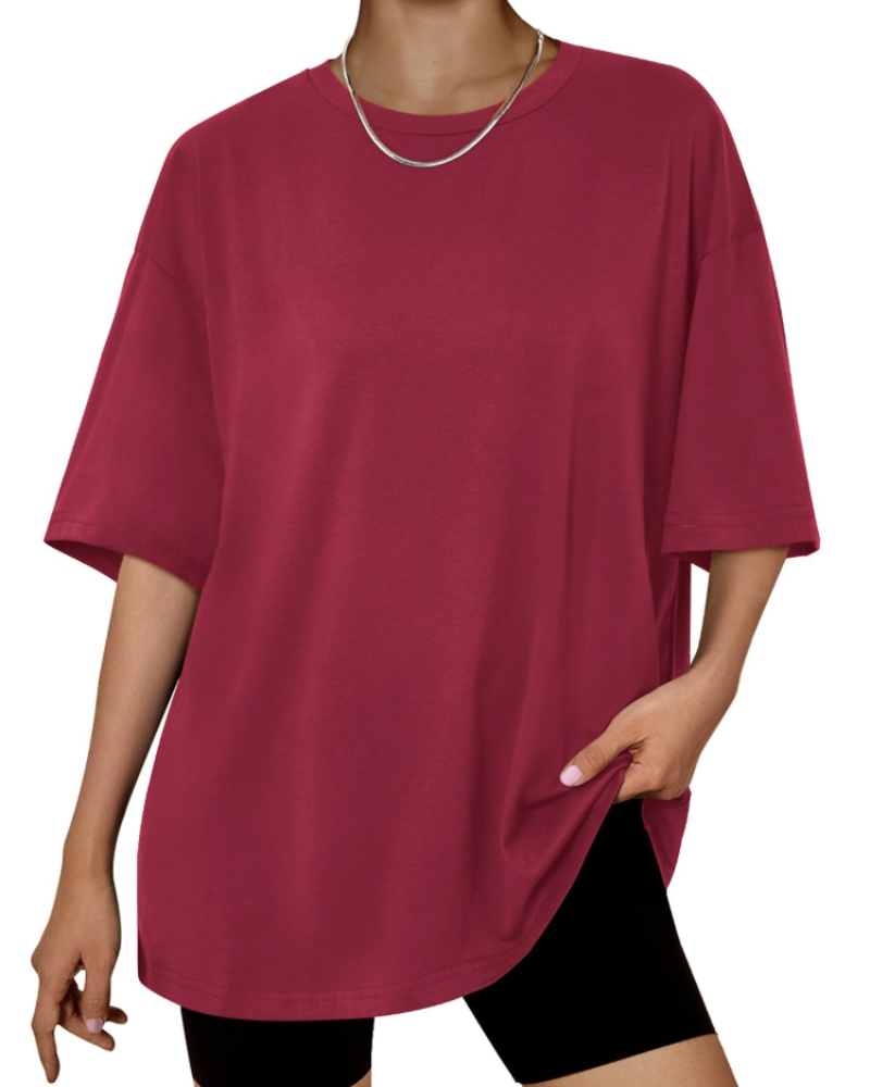 Harper Women’s Oversized T-Shirt – Loose Fit Stretch Cotton Casual Summer Tee