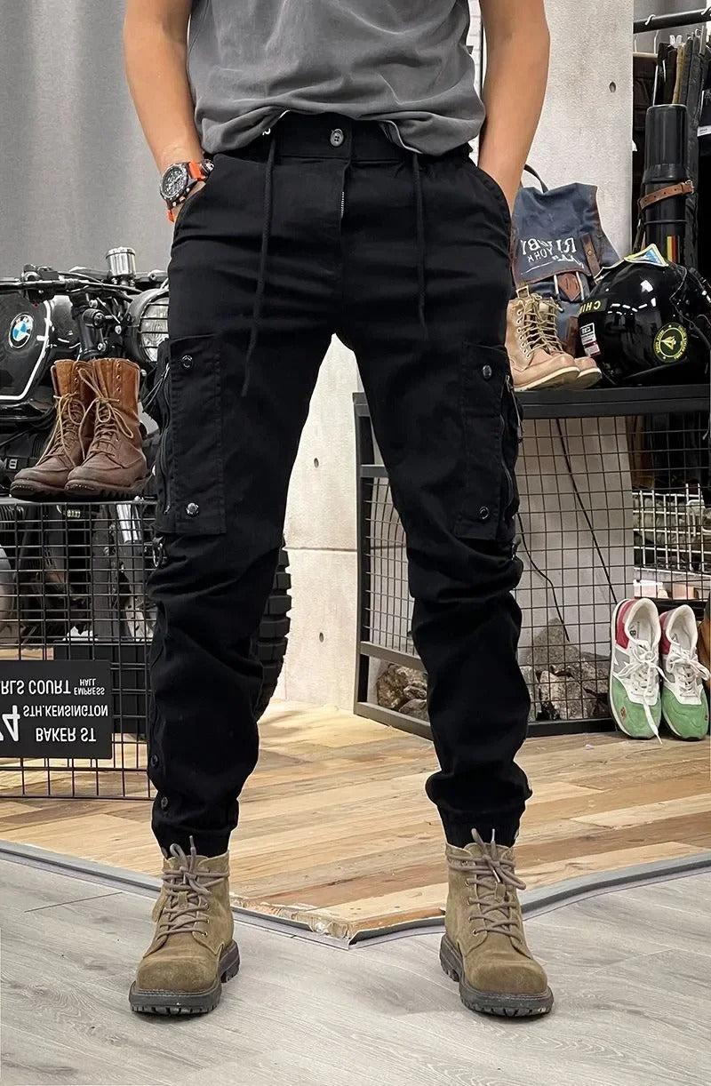David Men’s Cargo Pants – Stretch Spandex Trousers with Multi-Pocket Comfort Fit