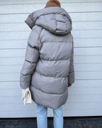 Sheila Women's Hooded Winter Coat – Insulated Long Zip Coat for Cold Weather
