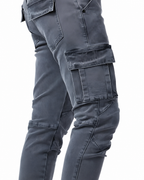 Francois Men's Stretch Denim Cargo Pants – Slim Fit Utility Jeans with Pockets