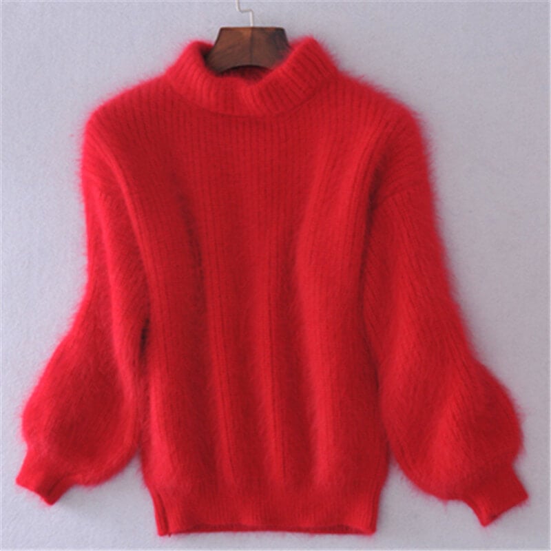 Emilie Women's Wool Knit Sweater – Loose Fit Soft Winter Pullover